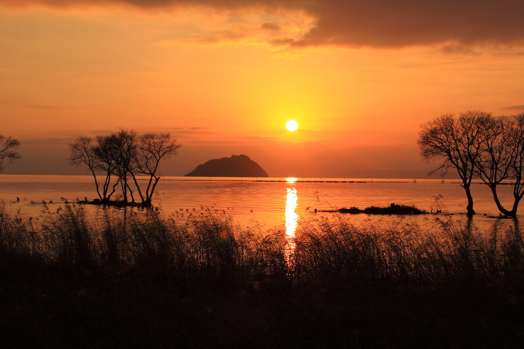 夕日百選の地