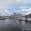 伊吹山麓の雪化粧
