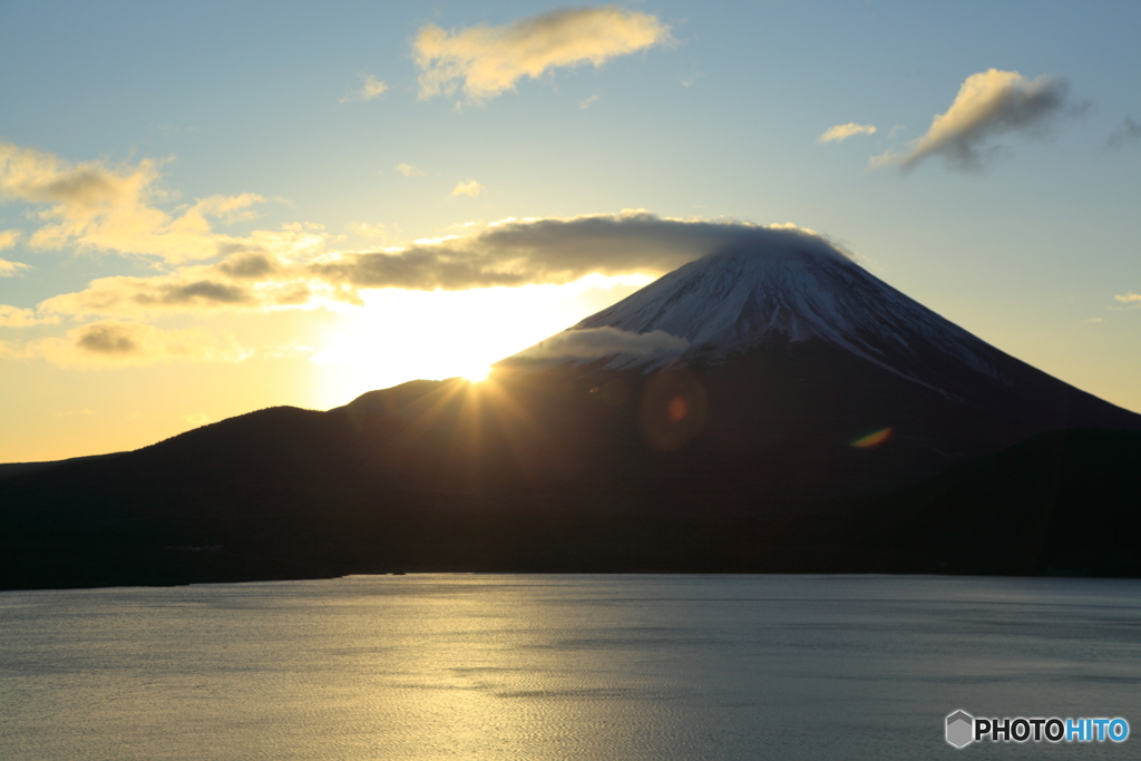 本栖湖富士の日出