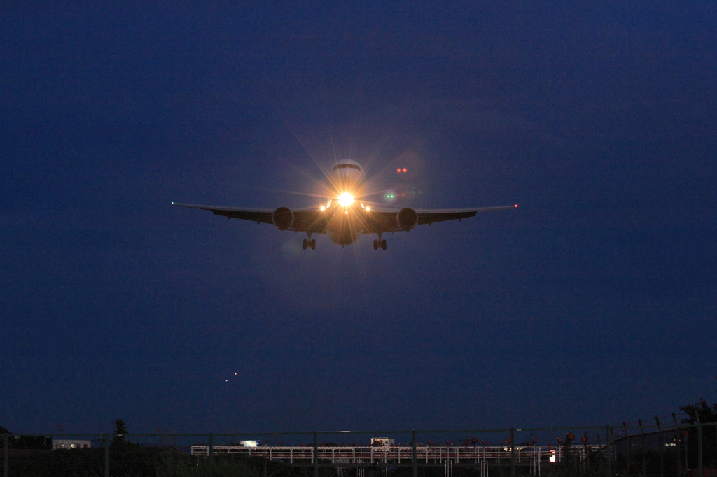 飛行機のライト