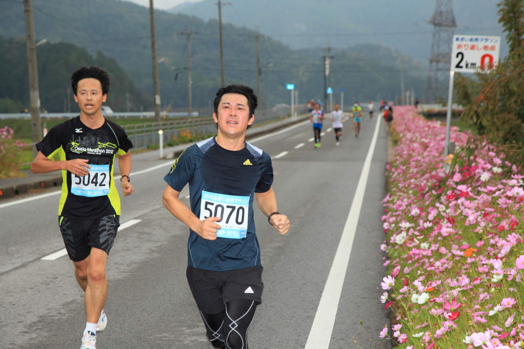 秋路を走る