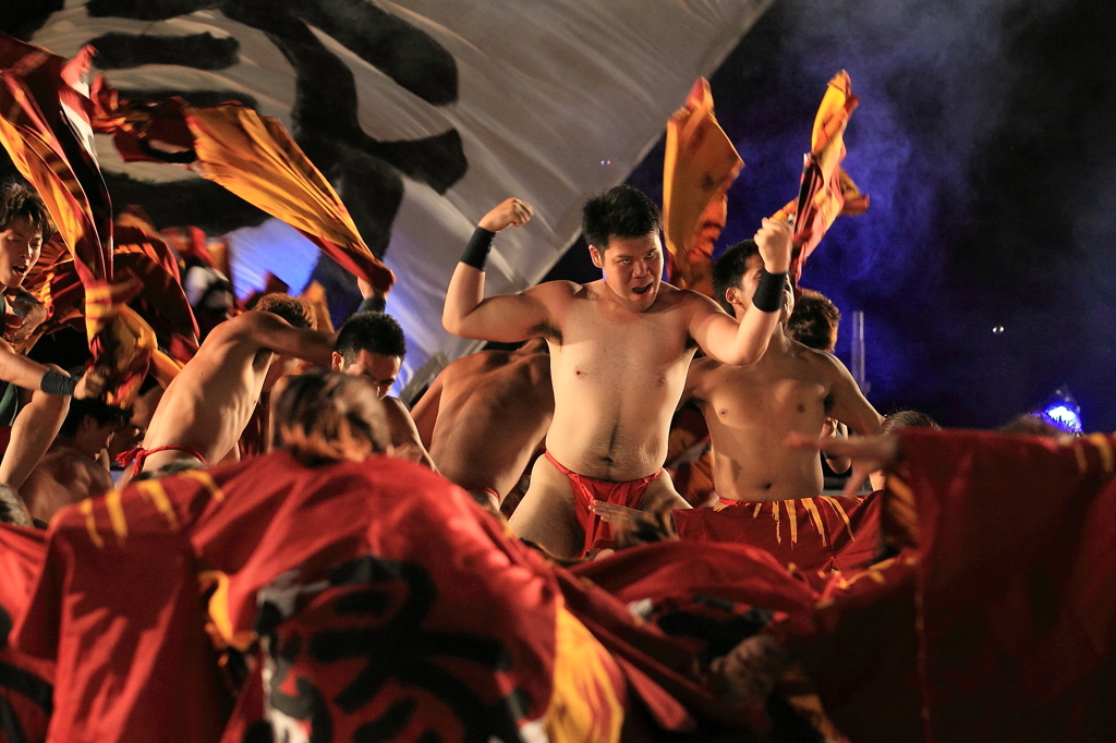 あっぱれ祭り（夜の演舞④　）「男の叫び」