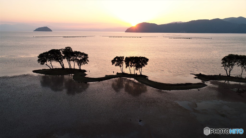  びわ湖夕景