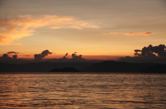 夏の夕焼け雲