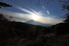富士と空