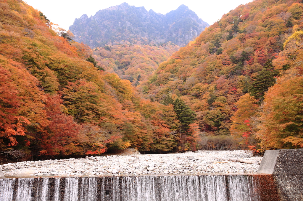 すばらしき渓谷の紅葉