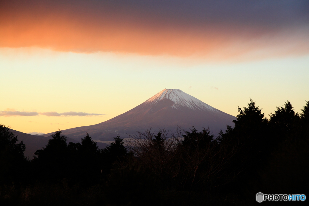 夕焼け富士
