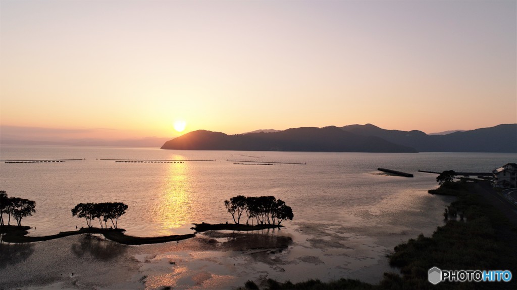 湖北の夕日