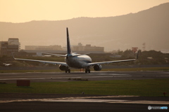 夕暮れ着陸