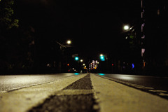 真夜中の道路