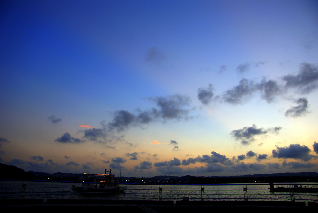 地味な夕景