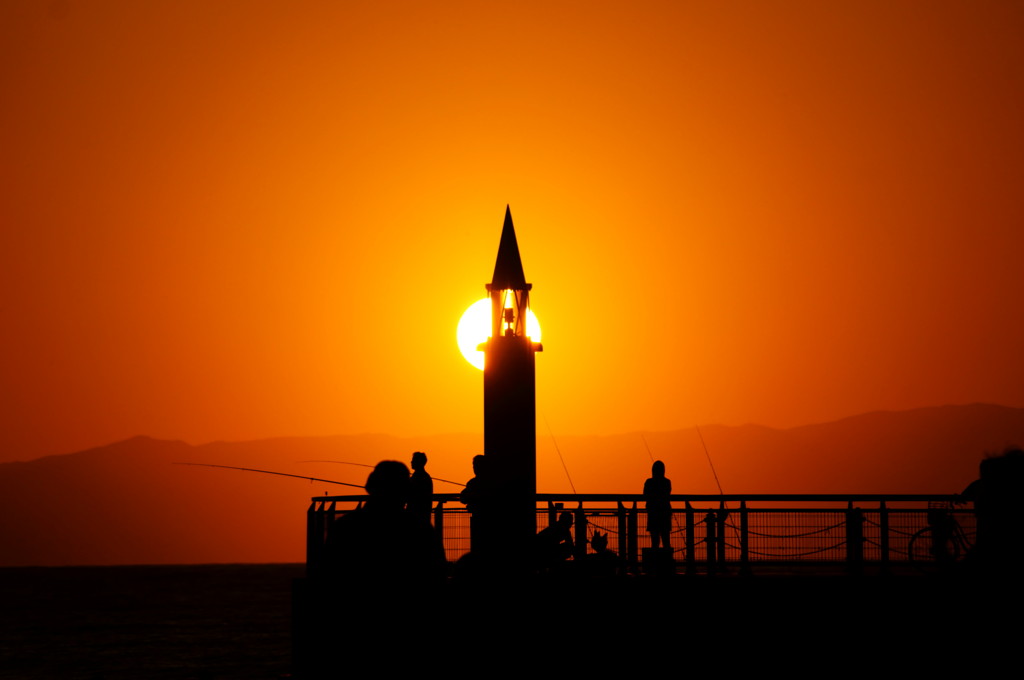 夕日