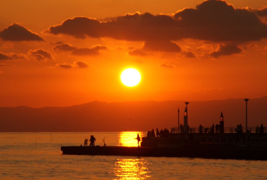 江ノ島の夕日