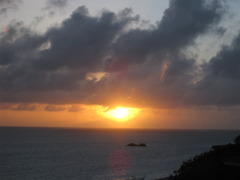 大きな夕日