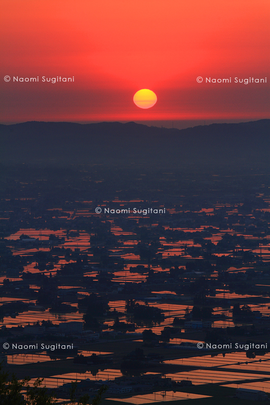 砺波平野の夕景　３