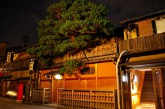 夜景３枚　その２　花見小路通四条下ル