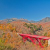 八ヶ岳連峰と東沢橋