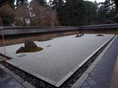 龍安寺の石庭。