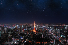 Tokyo Night (Add Starry Sky)