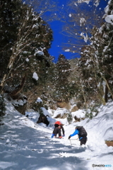 大雪の御在所岳本谷コースに挑む