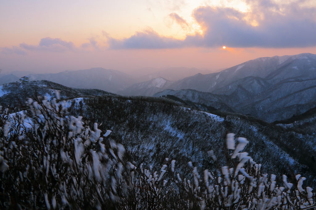 真冬の夕暮れ