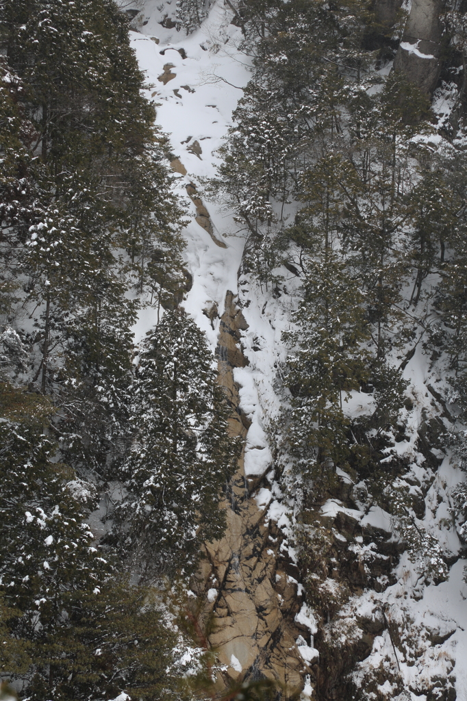 雪景百間滝