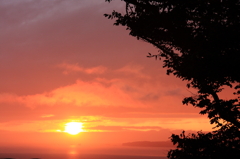 真野湾の夕陽