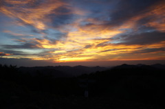 雲取山頂の日の出直前