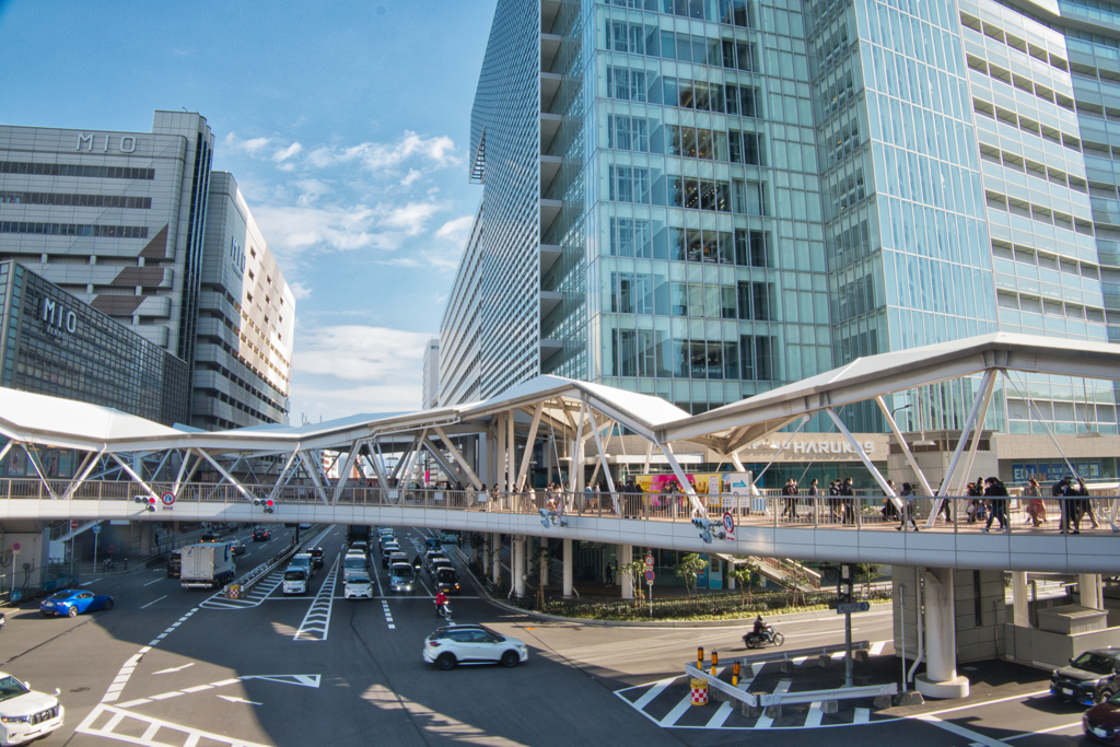 駅前風景(大阪天王寺)