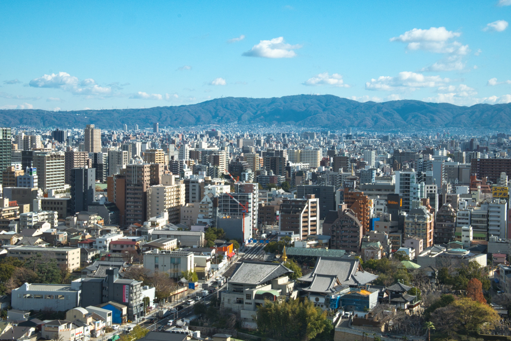 通天閣からの大阪市内風景