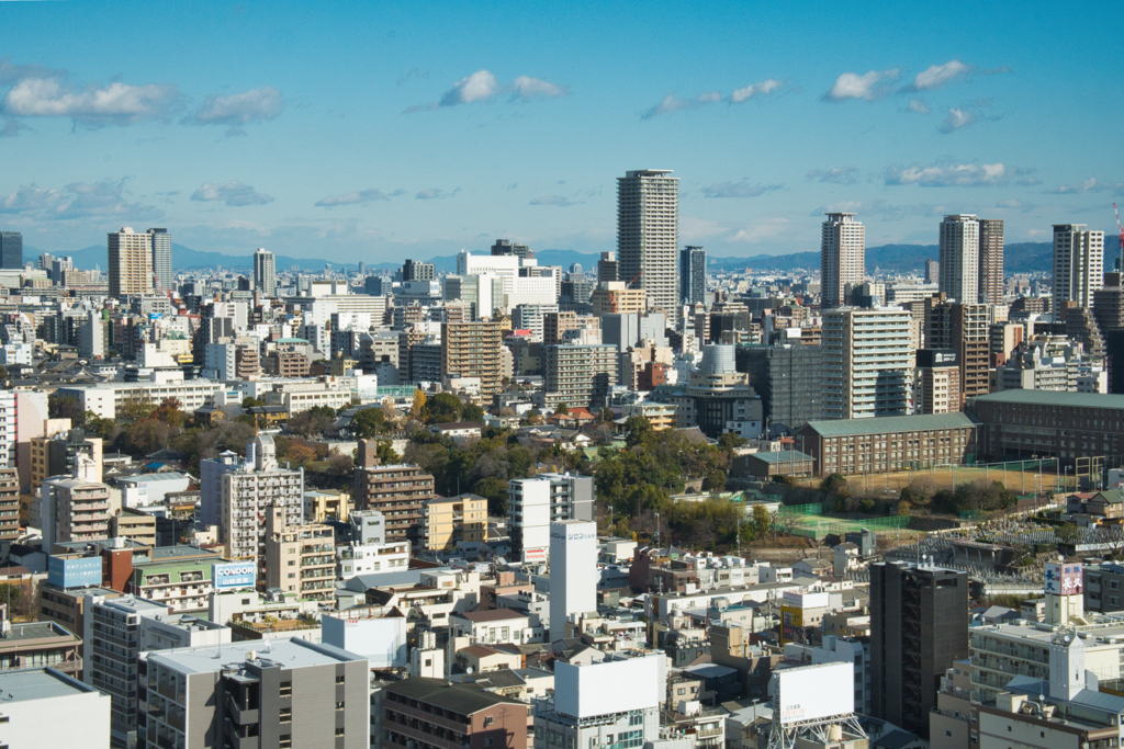 通天閣からの大阪市内風景