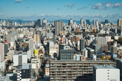 通天閣からの大阪市内風景