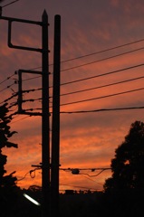 実家裏の夕日