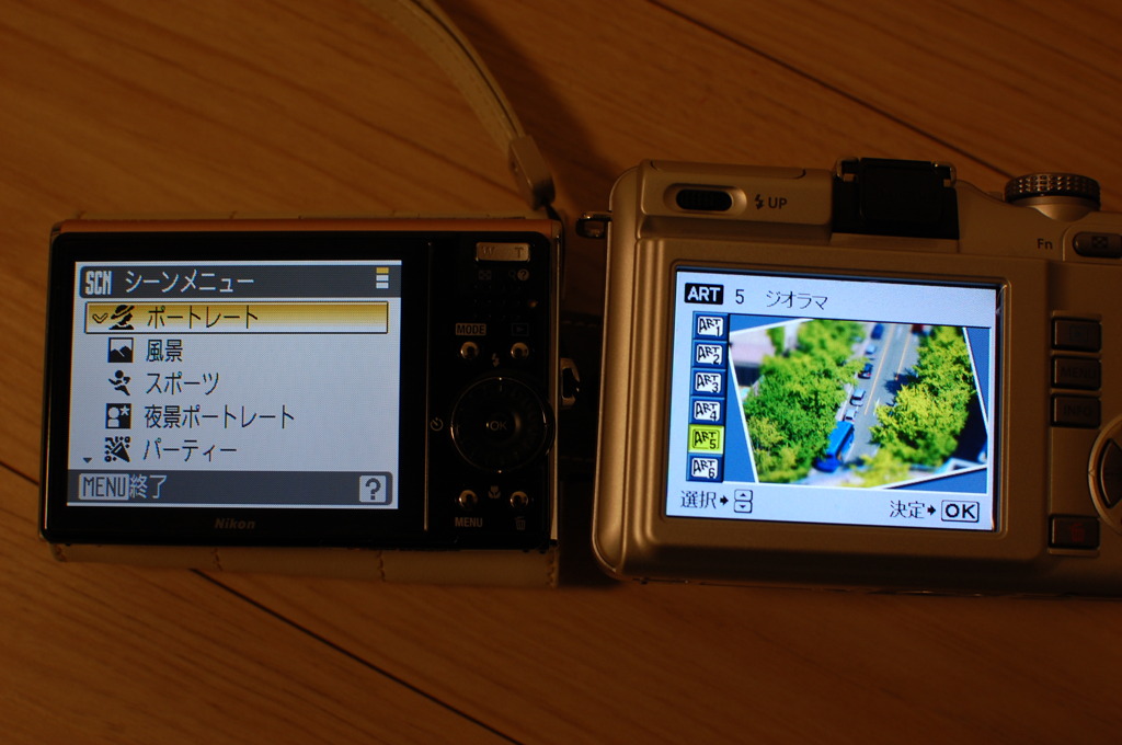 OLYMPUS PEN Lite & COOLPIX S52