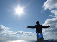 雲の中で