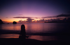 sun set beach