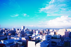 家からの青空