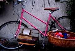 pink bicycle