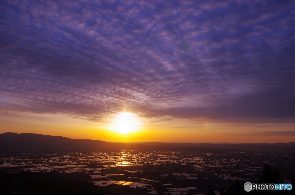 散居の夕日