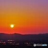 散居村の夕日