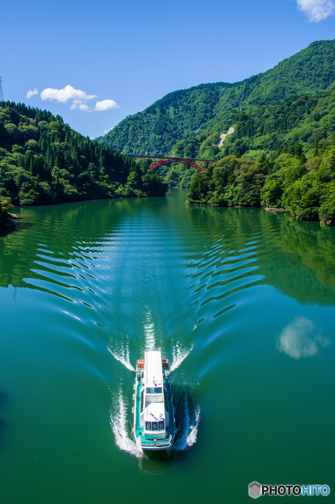 夏の湖面