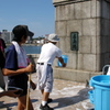 名島橋の大掃除