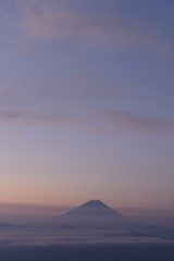富士　霞み