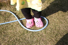 自分で履いた靴