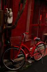 Red bicycle