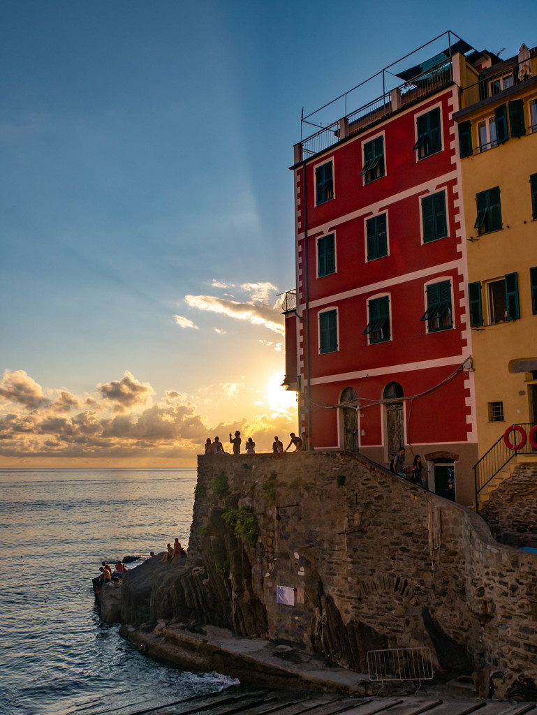 イタリア　チンクエテッレの夕焼け１