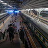 北京駅シベリア鉄道プラットフォーム