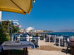 ギリシャ　コス島　浜辺のレストラン
