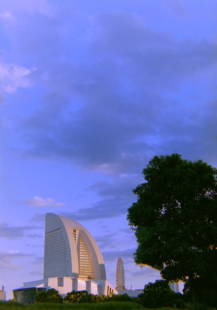 帆船と夕焼け