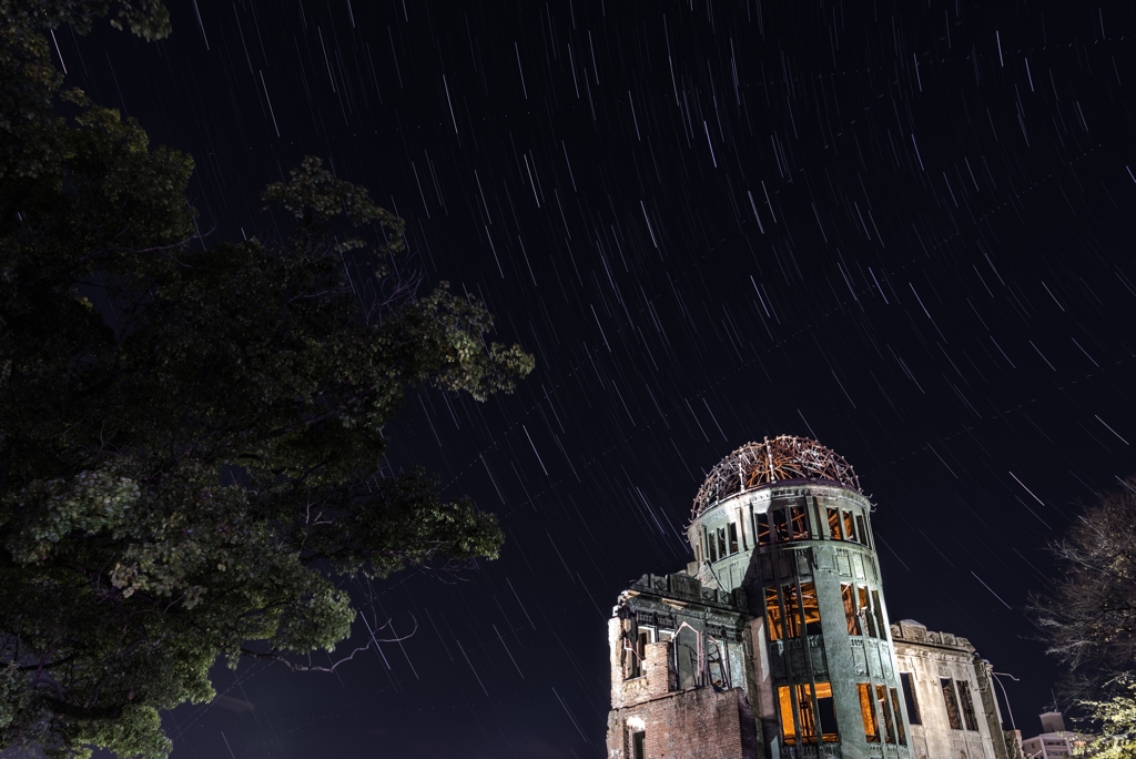広島星景〜原爆ドーム